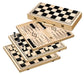 Brain-Games.lv galda spēles Chess-Backgammon-Checkers Set, 50 mm field