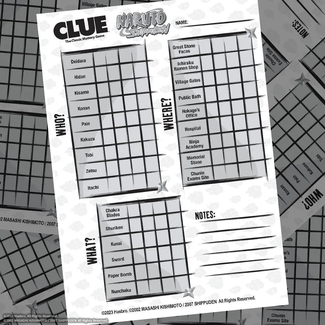 n/a Cluedo Naruto