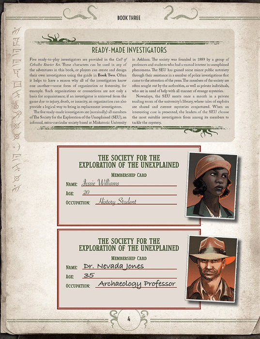 n/a galda spēles CoC RPG Starter Set