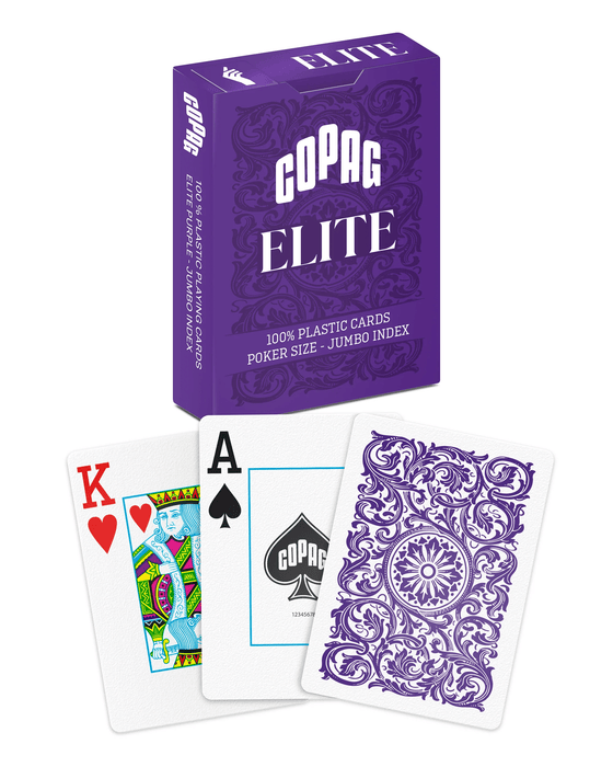 Brain Games LV COPAG 1546 ELITE 100% PLASTIC PLAYING CARDS   PURPLE