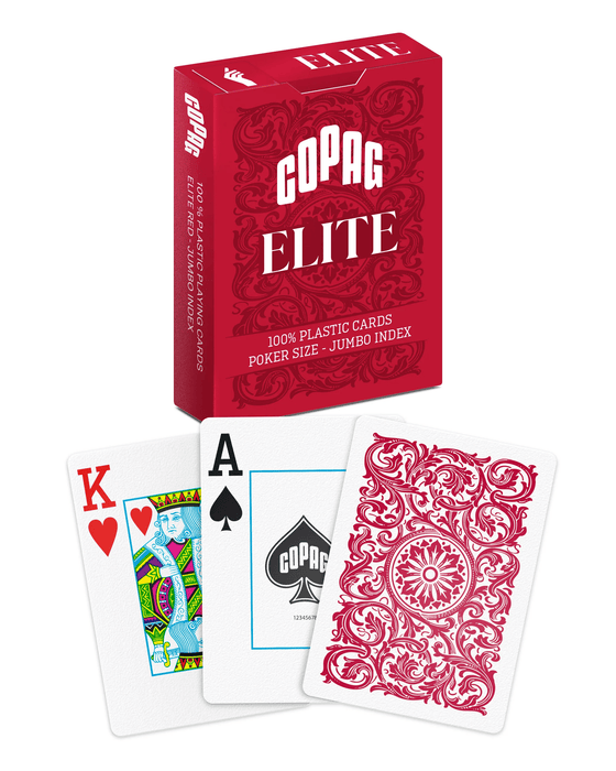 Brain Games LV COPAG 1546 ELITE 100% PLASTIC PLAYING CARDS  RED