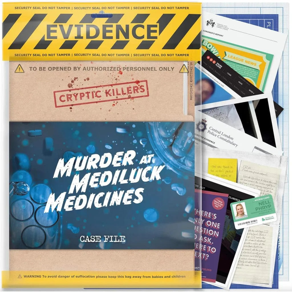 Brain Games LV Cryptic Killers Murder at MediLuck Medicines