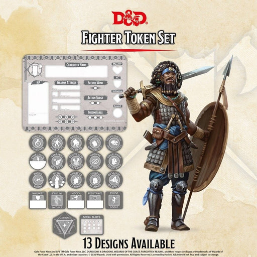 n/a galda spēles D&D 5th Fighter Token Set (Board & 23)