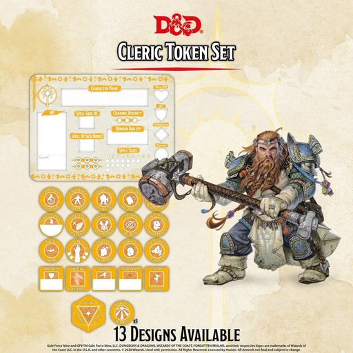 n/a galda spēles D&D 5th Cleric Token Set (Board & 27)
