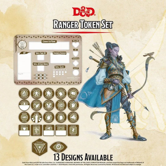 n/a D&D 5th Ranger Token Set (Board & 23)
