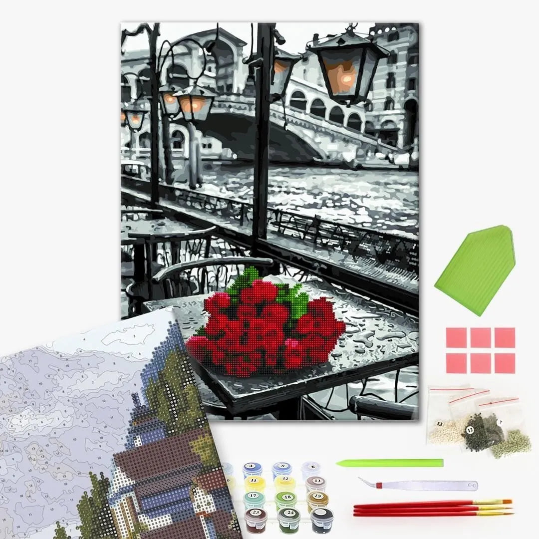 Brain Games LV Diamond mosaic - Roses in the rain
