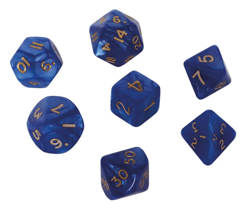 Brain Games LV Dice set (Blue marble/pearl)