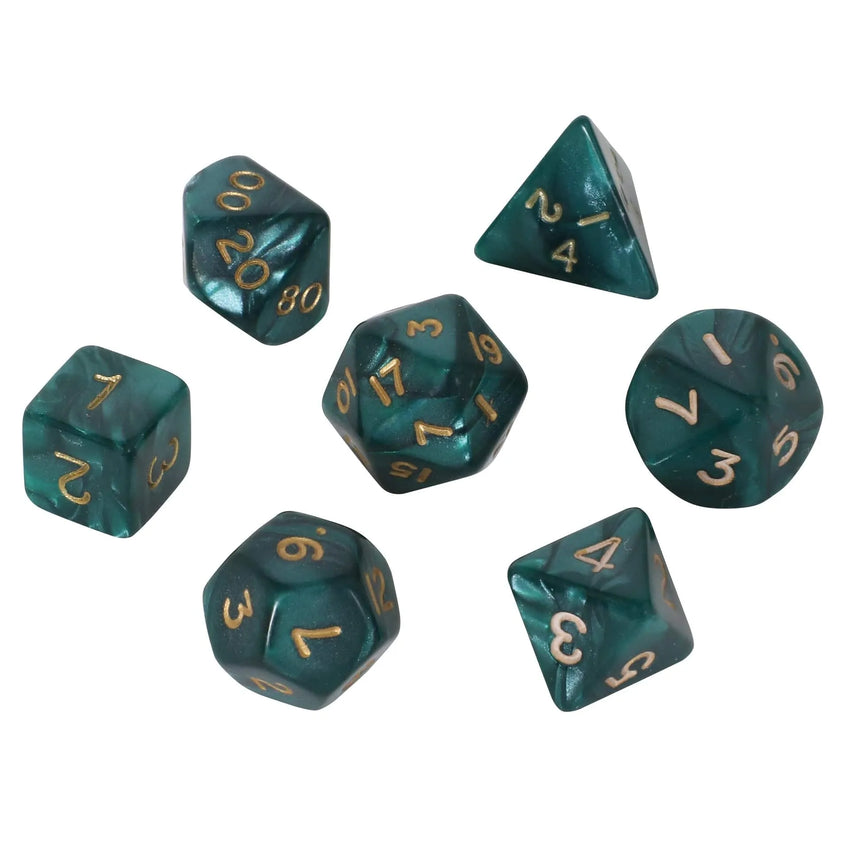 Brain Games LV Dice set (Green marble/pearl)