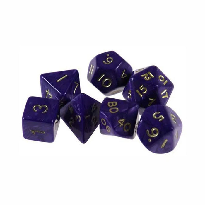 Brain Games LV Dice set (Purple marble/pearl)