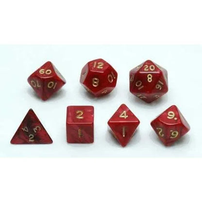 Brain Games LV Dice Set (Red marble/pearl)