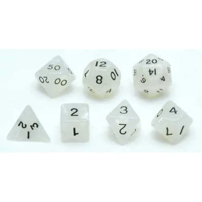 Brain Games LV Dice set (White marble/pearl)