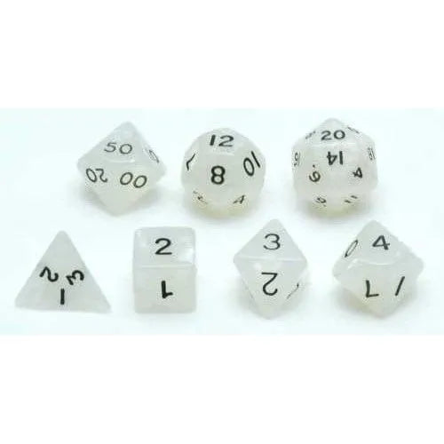 Brain Games LV Dice set (White marble/pearl)