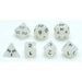 Brain Games LV Dice set (White marble/pearl)