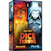 Dice Throne galda spēles kaste ar Barbara un Mēness elfa ilustrācijām uz melna fona.