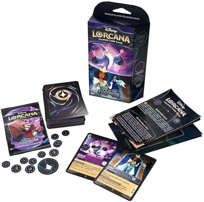 n/a n/a Disney Lorcana: Rise of the Floodborn TCG Starter Deck Amethyst & Steel