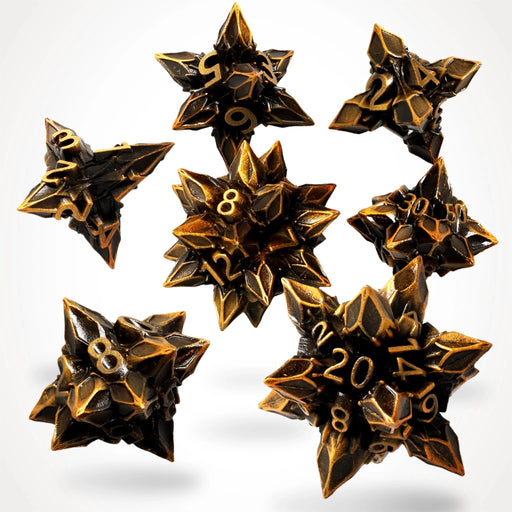 Distopean bane metal dice set