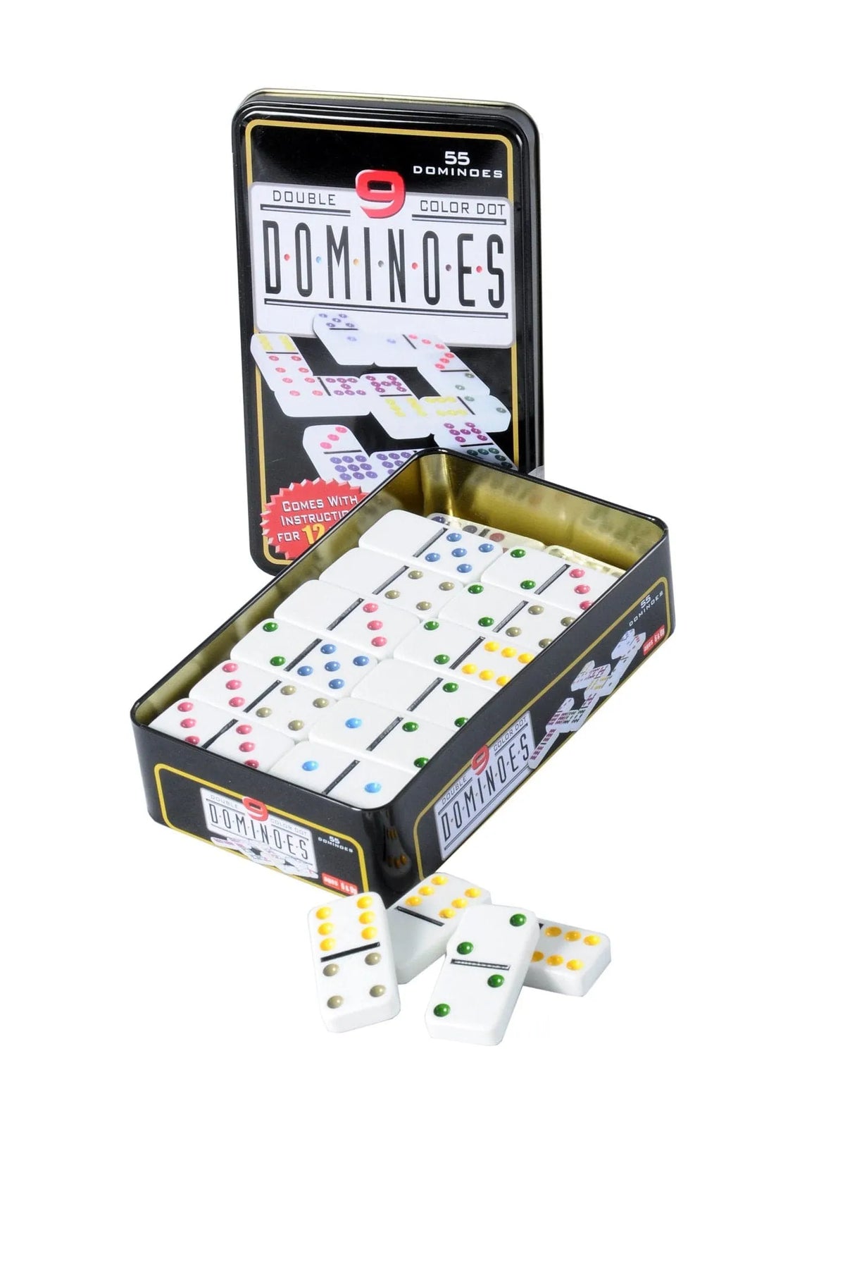 Brain Games LV Domino double 9 in tin box. - 55 stones. / PU 1/12