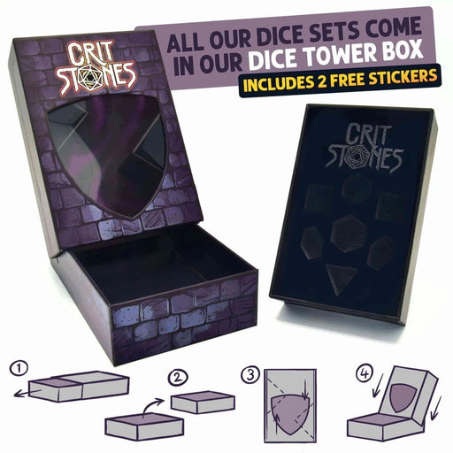 Ecliptic alloy metal dice set