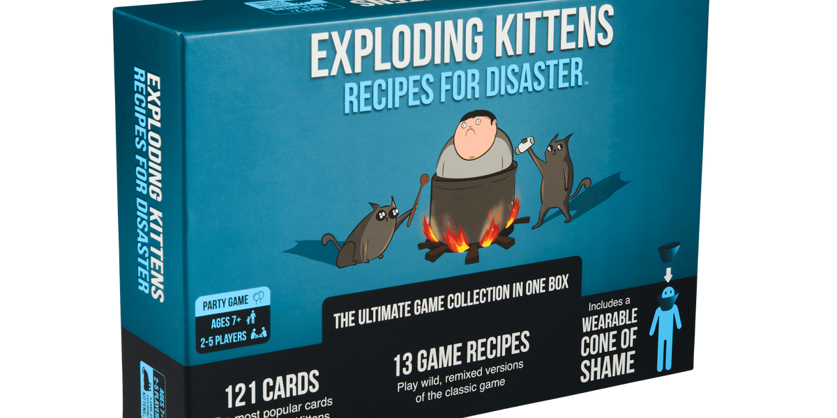 Exploding Kittens – Recipes For Disaster Deluxe – Jeu De Cartes Ultime Avec 121 Cartes, 13 Livrets De Recettes – Adultes, Ados, Enfants (7+)