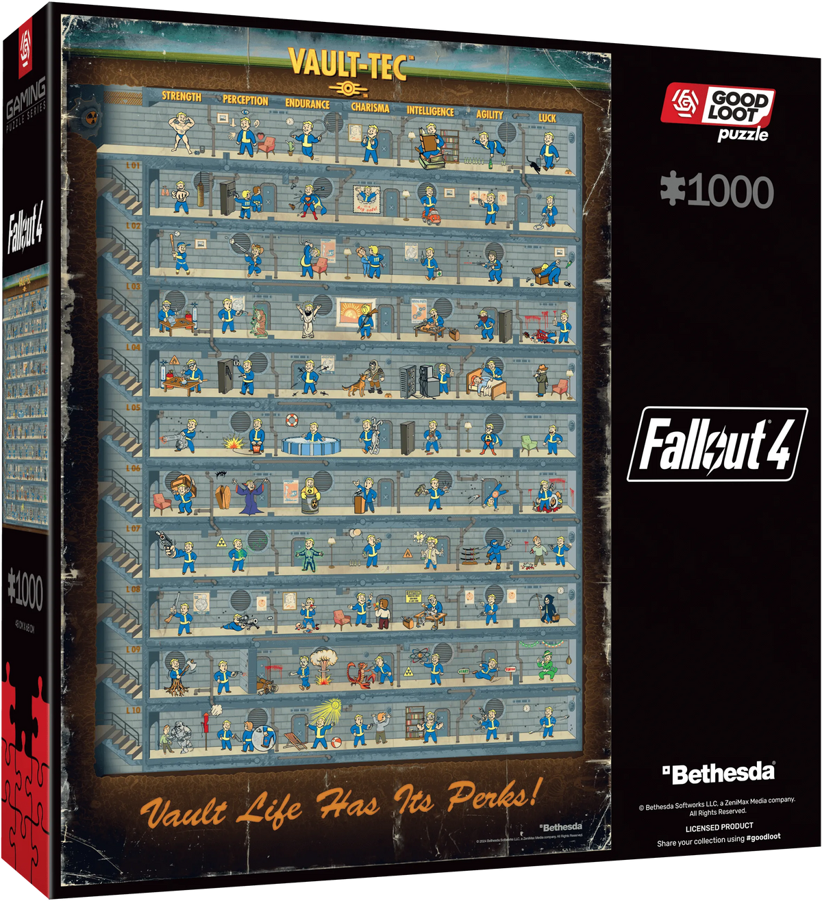 Brain Games LV Fallout 4 Perk Poster Puzzle 1000 pcs