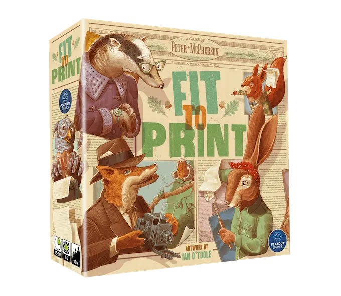Brain Games galda spēles Fit to Print, Kickstarter Edition