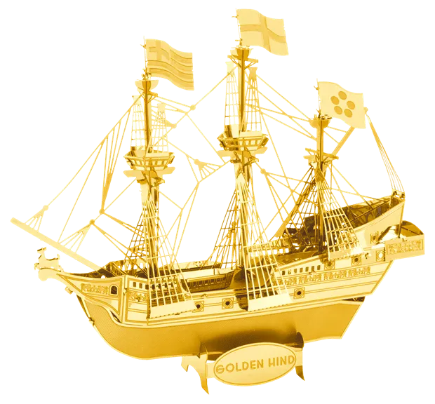 Brain Games LV Mēroga modelis Golden Hind, Gold Version, metāla konstruktors