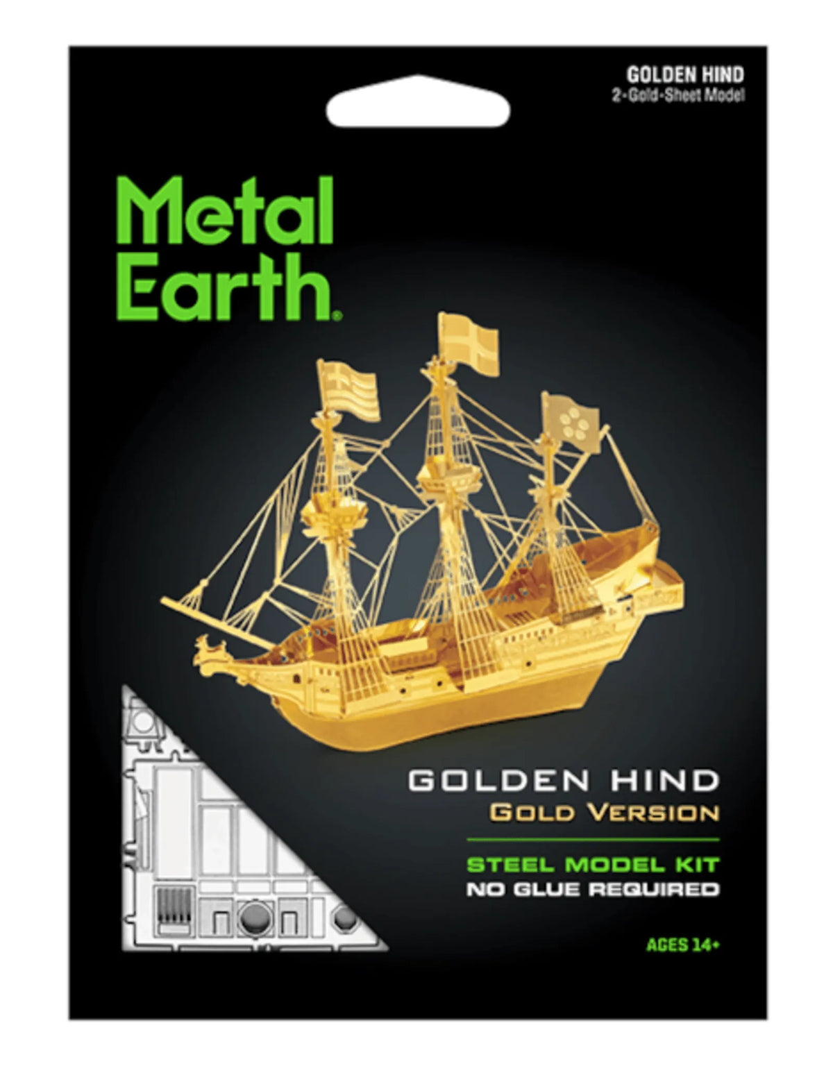 Brain Games LV Mēroga modelis Golden Hind, Gold Version, metāla konstruktors