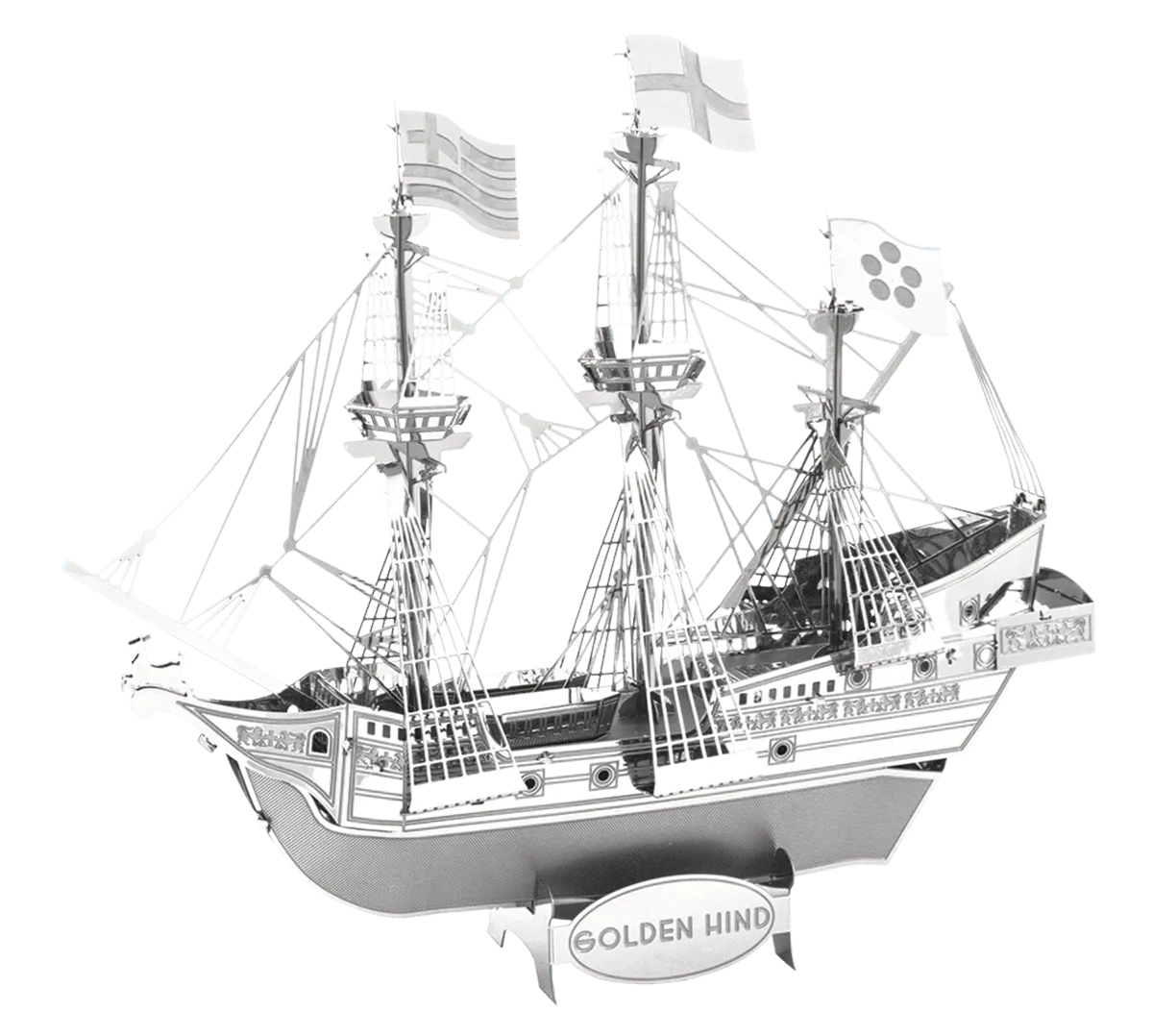 Brain Games LV Mēroga modelis Golden Hind, metāla konstruktors