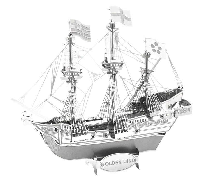 Brain Games LV Mēroga modelis Golden Hind, metāla konstruktors