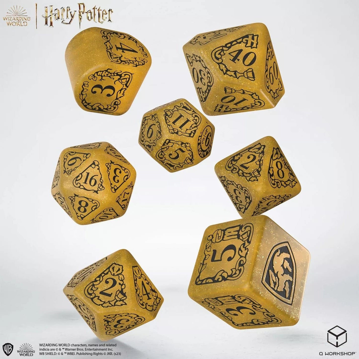N/A Boardgame Harry Potter: Hufflepuff Modern Dice Set - Dzeltens