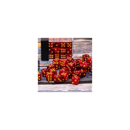 Six-Sided Dice in Box – Set of 36  – Red