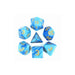 HDB-15 Set of 7 Dice in Box – Sky Blue and Blue Fusion