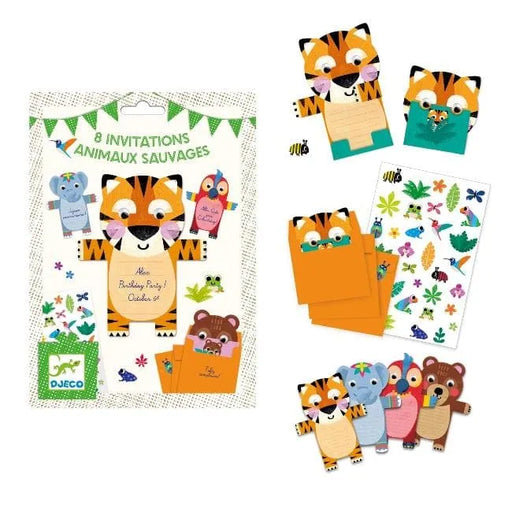 Brain-Games.lv Ielūgumu kartiņas DJECO: Wild animals