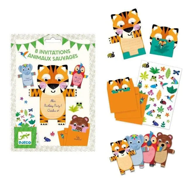 Brain-Games.lv Ielūgumu kartiņas DJECO: Wild animals