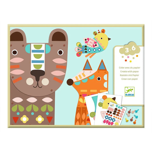 Create 3 giant animals with paper