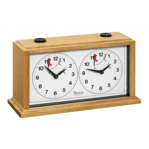 Brain Games LV Insa chess clock, mechanical, in wooden case
