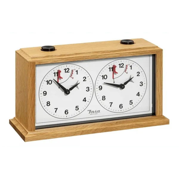 Brain Games LV Insa chess clock, mechanical, in wooden case
