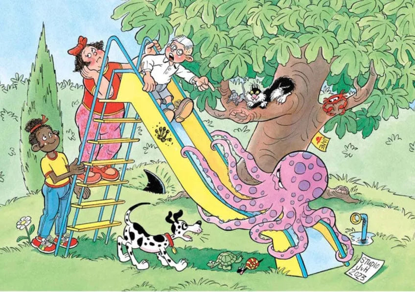 Brain Games LV Jan van Haasteren Junior 16 - A Slippery Slide (150 pieces)