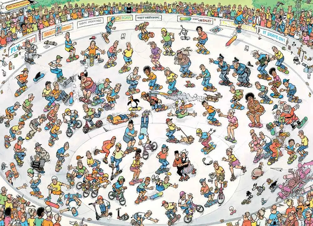 Brain Games LV Jan van Haasteren - Riding the Skate Bowl (1000 pieces)