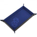 Dice Trays - 20 dice Blue - Leather and Velvet - 20 x 40 cm