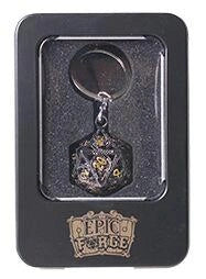 Key ring D20 Gloden Black