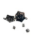 Key ring D20 Old Pink - set of 7 mini metal dice (5 mm)