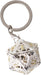 Key ring D20 Silver - set of 7 mini metal dice (5 mm)