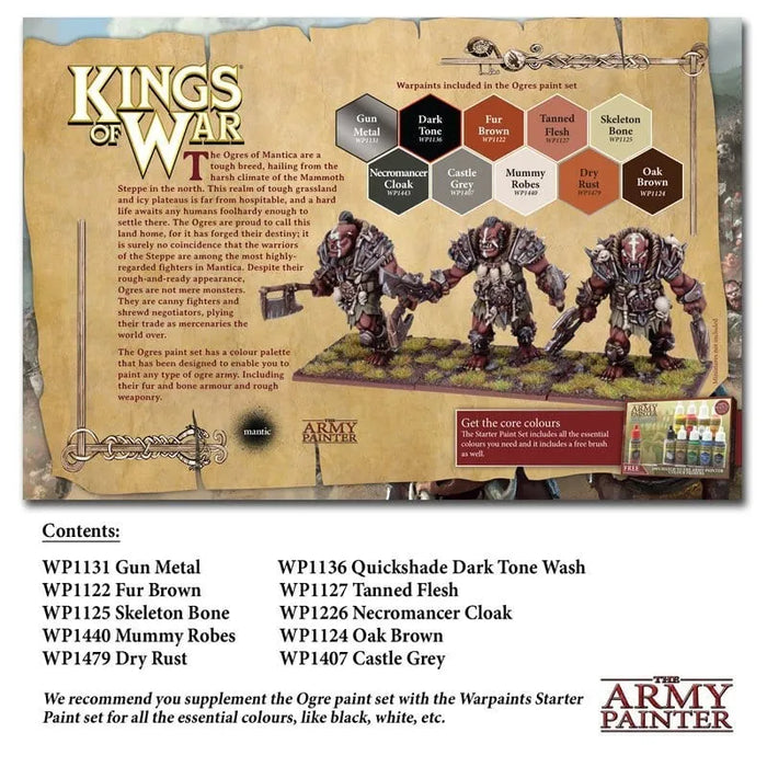 Brain Games LV Krāsošanas piederumi Kings of War Ogres krāsu komplekts