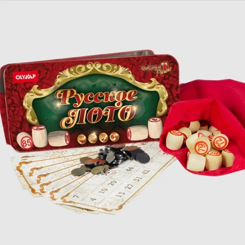 Brain Games LV galda spēles Krievu Loto Olymp Roter Samt, im Blechbox
