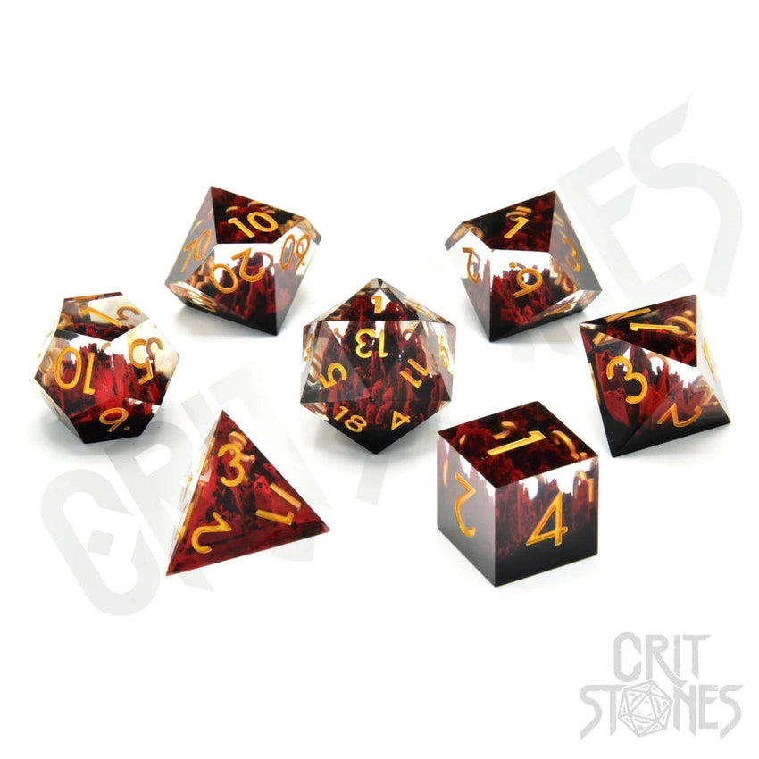 Lava peaks sharp edge dice