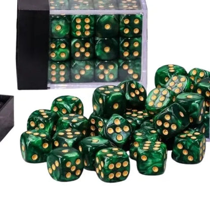 Set of 36 six-sided dice – Green
