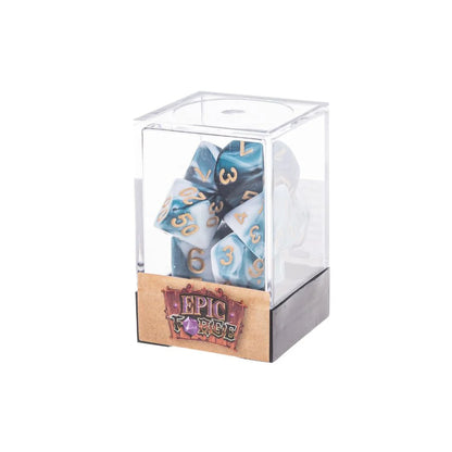 Set of 7 Dice in Box – BlueInk