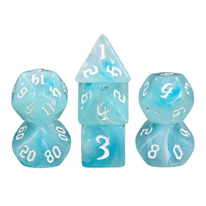 7 Dices set - White Cloud