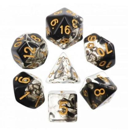 Boxed Set of 7 Dice – Dark Cloud